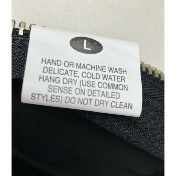 L Vintage lip Service Distress Black Tank Mesh Panel Buckle Shoulders Goth Biker - Picture 7 of 7